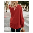 thumbnail image 4 of Women Kimono Batwing Cable Knitted Slouchy Oversized Wrap Cardigan Sweater, 4 of 6