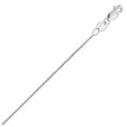 thumbnail image 5 of JewelStop 14k Solid White Gold Box Chain 0.6mm Necklace with Lobster Clasp, 24", 5 of 6