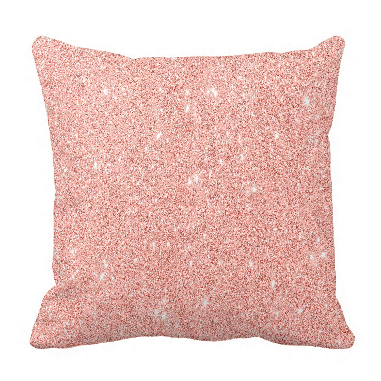 ECZJNT Rose gold glitter texture pink red sparkling shiny Pillow Case