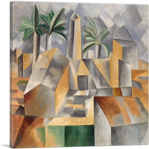 ARTCANVAS Brick Factory at Tortosa 1909 Canvas Art Print by Pablo Picasso - Size: 18" x 18" (0.75" Deep)