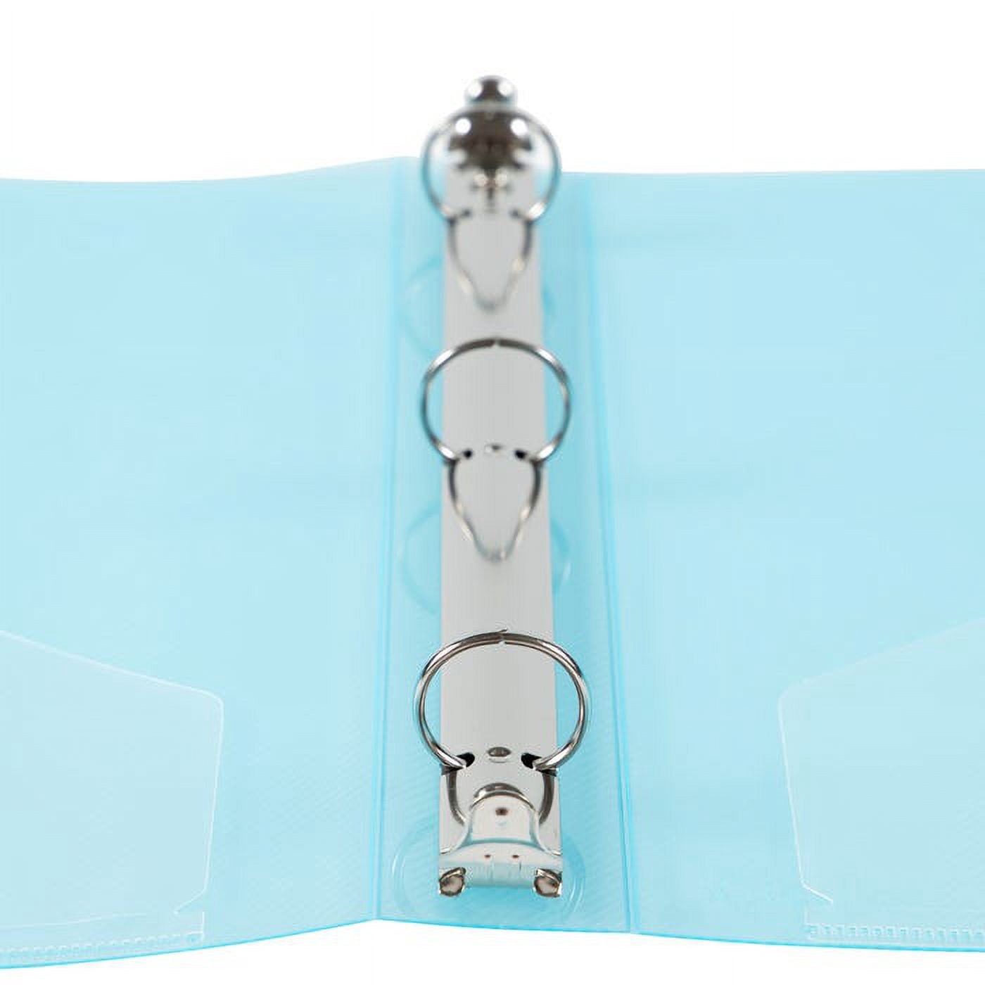 JAM Paper Plastic Binder, 1 inch, Light Blue, 11.5 x 10.25, 1 Pack