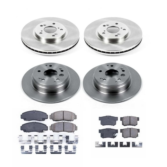 Ultimate Brakes Front and Rear Ceramic Brake Pad and Rotor Kit with Hardware WM80994