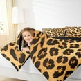 thumbnail image 4 of Manfei Wild Cheetah Pattern Bedding Comforter Set,Black Brown Twin Comforter Sets,Leopard Print Bedding Set For Child,Super Cozy Room Decor Reversible,2pcs, 4 of 8