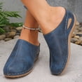 thumbnail image 2 of Clogs for Women with Rubber Sole And Distressed Faux Upper, Mule Slippers, 1 Pc, 2 of 9