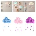 thumbnail image 4 of Dulce bola de terciopelo de peluche colgante de pared nube Pom borla cuna colgante decoración, blanco Feliz Sencillez, 4 of 5