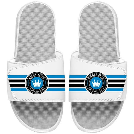 

Men s ISlide White Charlotte FC Stripes Slide Sandals