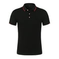 thumbnail image 1 of Lolmot Polo Shirts for Men Business Casual Polo Shirt Summer Lapel Golf Classic Fit Short Sleeve Button Stripe T-Shirts Tops Blouse, 1 of 2