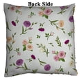 thumbnail image 2 of EREHome pink purple orange white roses lisianthus flowers white Pillow Case Home Decor Cushion Cover 20x30 Inch, 2 of 2