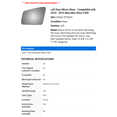 thumbnail image 2 of Left Door Mirror Glass - Compatible with 2010 - 2015 Mercedes-Benz C300 2011 2012 2013 2014, 2 of 2
