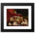 thumbnail image 2 of Jules Leroy 18x15 Black Modern Framed Museum Art Print Titled - Kittens in Sewing Basket, 2 of 5