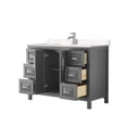 thumbnail image 2 of Wyndham Collection Daria 48" No Mirror Wood Single Bathroom Vanity in Dark Gray, 2 of 5
