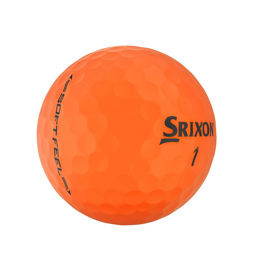 Srixon Soft Feel High Impact Golf Ball, Brite Orange, 1 lb, 12 Pieces