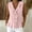 Pink, variant on CYMMPU Women's Sleeveless Ruffle Linen Tank Top, V Neck Tie Front Button Flowy Peplum Hem Summer Blouse Black S