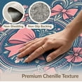 thumbnail image 6 of ODIKA Pink Symmetrical Motif Dainty Scroll Layout Round Ribbon for Home Office, Hallway, Laundry Room, Non-Slip Chair-Friendly, 6 of 7
