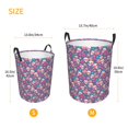 thumbnail image 4 of KLL colorful Skull flower Waterproof Foldable Laundry Hamper Bucket with Handles for Storage Bin,Kids Room,Home Organizer (Small ), 4 of 7