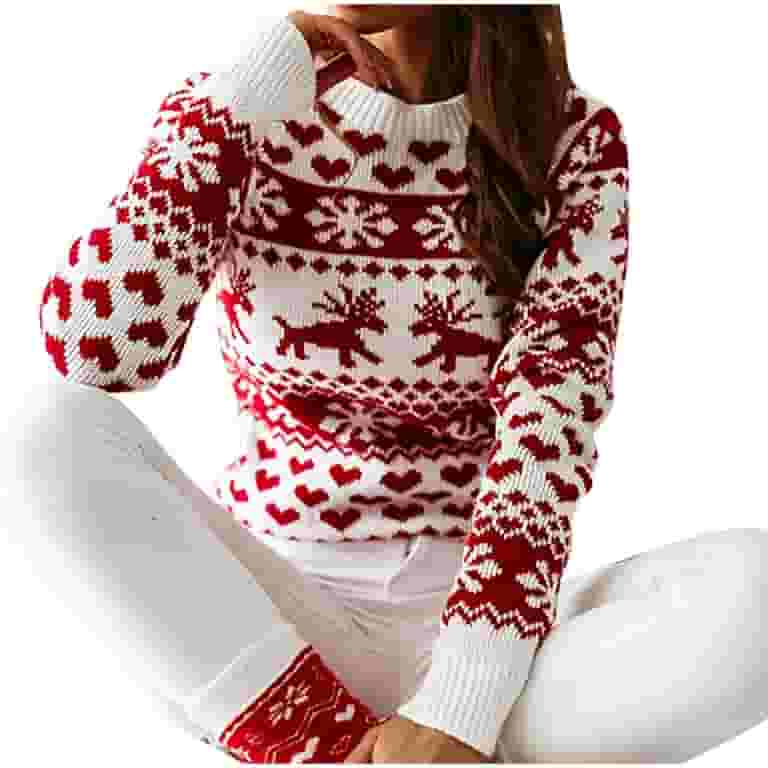 Wirziis Women's Christmas Sweater - Ugly Holiday Print Wirziis Women's Christmas Sweater - Ugly Holiday Print
