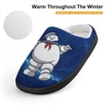thumbnail image 4 of Ghostbusters Stay Puft Kid's Cotton Slippers Winter Warm Soft Plush Slippers with Rubber Sole Non-Slip Indoor Outdoor Slip on Shoes Fluffy House Slippers For Boys Girls Teen, 4 of 8