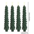 thumbnail image 5 of Dserfhy 4Pcs LED Flameless Christmas Tree Taper Candles with Remote Control 3D Flame Flickering Window Candlesticks Set, 5 of 7