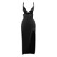 thumbnail image 3 of Gibobby Vestido largo de playa de verano para mujer Vestido largo ajustado con tirantes para mujer(Negro,CH), 3 of 5