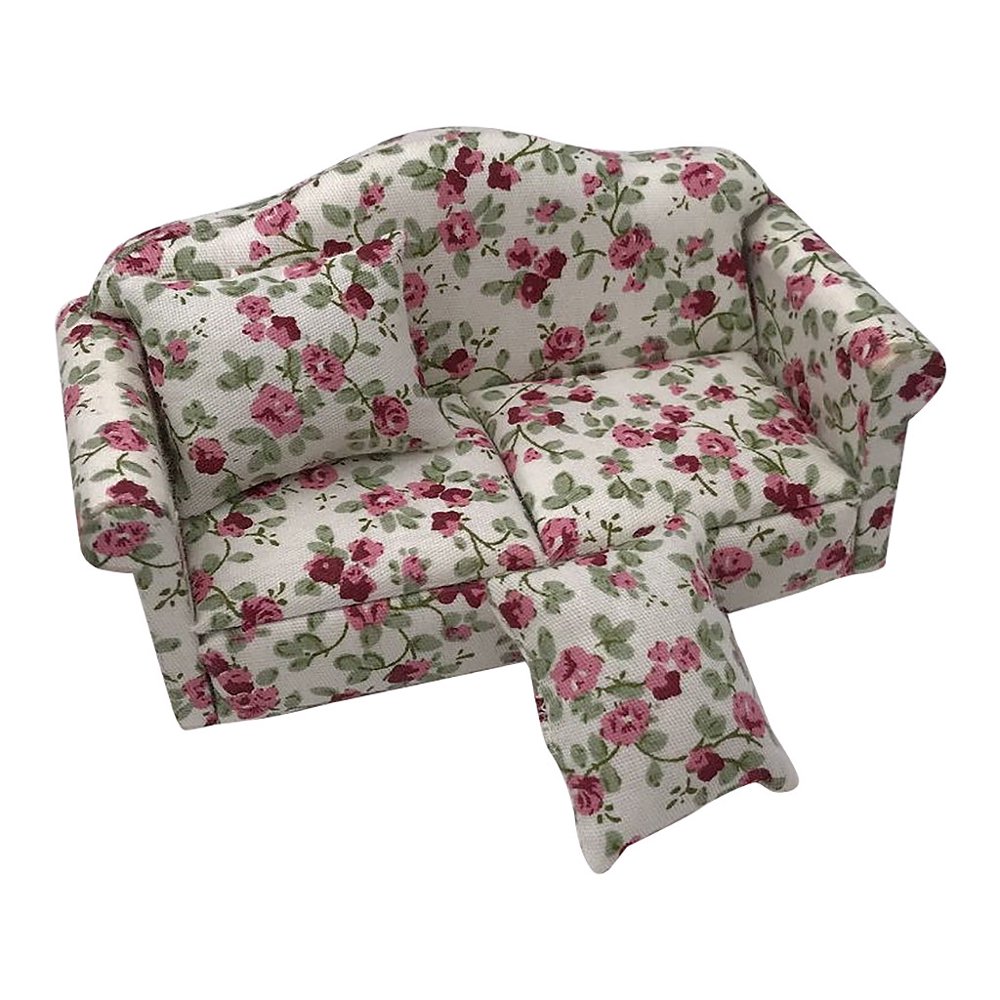 Mini Dollhouse Furniture Sofa Set Miniature Living Room Kids Pretend