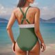 thumbnail image 4 of WILLBEST Traje de Baño de Manga Larga Para Mujer, Traje de Baño Para Mujer, Cuello En V, Monokini, Cintura Elástica, E Ropa de Playa Para Fiesta En La Piscina, Verano, 4 of 5