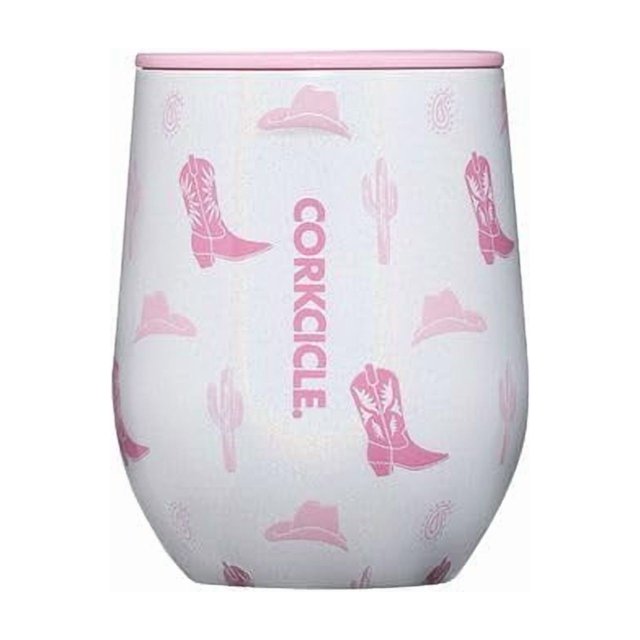 Vaso para beber Corkcicle, copa de vino sin tallo, 355 ml, Cowgirl