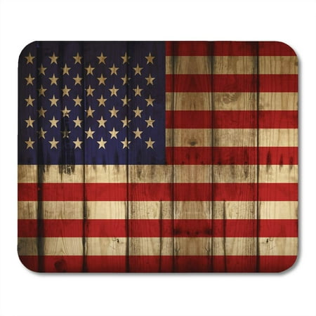 Americana Computer - SIDONKU Blue Rustic American Flag USA Wood Red Americana America Antiqued Mousepad Mouse Pad Mouse Mat 9x10 inch