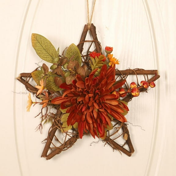 Fall Wreath for Front Door Fall Decoration Maples Leaf Pine Cone Berry Autumns Harvest Fall Thanksgivings Halloween Decor Indoor Outdoor