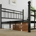 thumbnail image 5 of iPormis Queen Metal Bed Frame with Victorian Vintage Headboard and Footboard, Black, 5 of 8