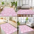 thumbnail image 4 of 3'x5' Area Rugs, Pink Coastal Indoor Outdoor Area Rug for Living Room Bedroom, Nautical Starfish Coral Shell Summer Ocean Washable Bathroom Rugs Kitchen Floor Carpet Mats Home Decor Aesthetic, 4 of 8