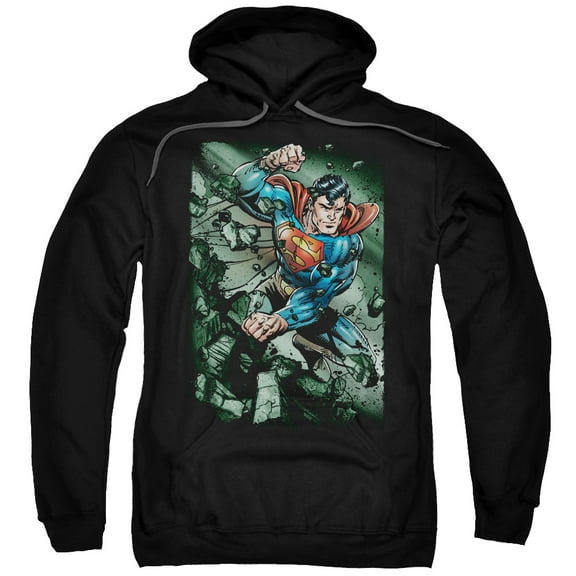 Superman Indestructible Adult Pullover Hoodie Sweatshirt Black