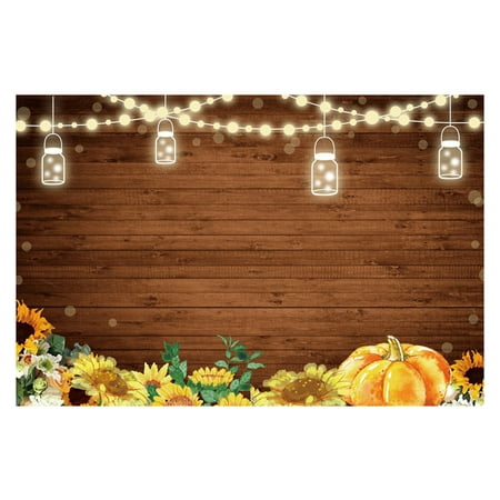 Image of Photography Background Cloth 1PC 150x90cm Photography Backdrop Plank Flower Pumpkin Printed Photo Background Cloth for Halloween Autumn
