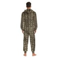 thumbnail image 4 of FORMRS Onesies Pajama for Adults Unisex Hoodie Winter Jumpsuit One Piece Sleepwear, Sizes S-2XL, Black Floral Pattern, 4 of 7