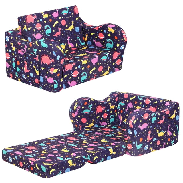 Sofá para niños MOMCAYWEX Dinosaur Cama convertible 2 en 1