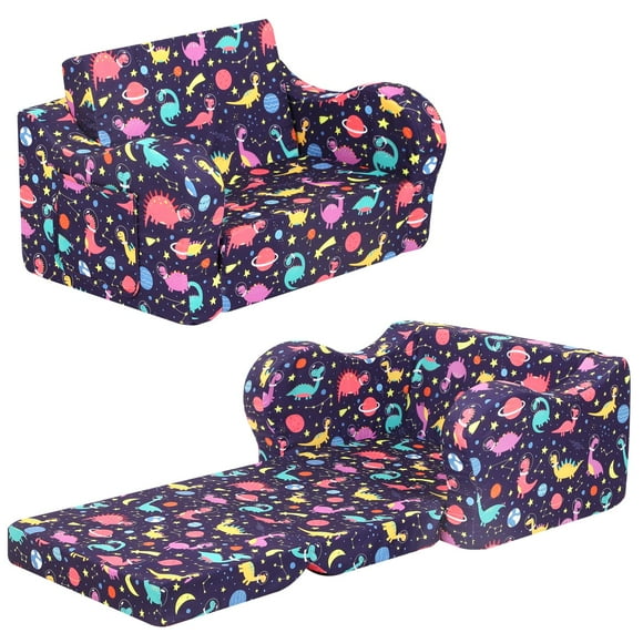 Sofá para niños MOMCAYWEX Dinosaur Cama convertible 2 en 1