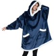 thumbnail image 3 of Blanket with Sleeves Women Oversized Winter Hoodie Fleece Warm Hoodies Sweatshirts Giant TV Blanket Women Hoody Robe Couple Men, 3 of 4