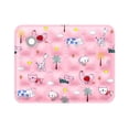 thumbnail image 2 of Pet Cooling Mat, Green Pet Cooling Mat for Dogs, Pet Cooling Mat for Cats, Rabbit Cooling Mat, 16X12 Inch Printed Pink Cartoon Comforting Cooling Gel Pad, Portable Non-Slip, 2 of 9