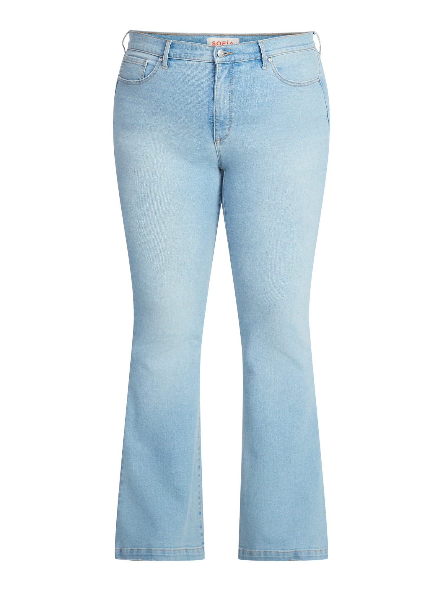 Sofia by Sofia Vergara Women's and Women's Plus Melisa Flare High Rise Jeans, 30.5", 32.5" and 34.5" Inseams, Sizes 0-28