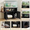thumbnail image 3 of Black 40-50 Gallon Aquarium Stand with Cat Litter Box Enclosure, 3 of 9