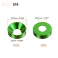 thumbnail image 2 of Unique Bargains Lot de 30 Rondelles à Encastrer M4 en Alliage d'Aluminium Anodisé pour Finition, Vert, 2 of 4