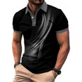 thumbnail image 2 of Afdoent Polo Shirts For Men Summer Short Sleeved Polo Shirt Fashion Casual Business Large Sized Breathable Buttoned Collar Shirt Tops For Men, 2 of 4