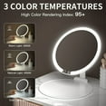 thumbnail image 2 of LED Travel Lighted Makeup Mirror with 12X magnifying mirror,3 Colors Light Modes Portable Mirror with Light, Rechargeable Light up Mirror with Adjustable Stand, Dimmable Cosmetic Mirror, 2 of 6