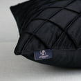 thumbnail image 4 of Phantoscope Soft Pleated Velvet Series Square Decorative Throw Pillow Cusion for Couch, 18" x 18", Black, 2 Pack, 4 of 6
