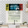 thumbnail image 3 of Gaming Window Valance，Boys Girls Yellow Red Colorful Game Controller Rod Pocket Valance Treatments Cool Playing Game Half Curtains Short Topper for Bedroom, Kitchen, Living Room, 54x18in, 3 of 6