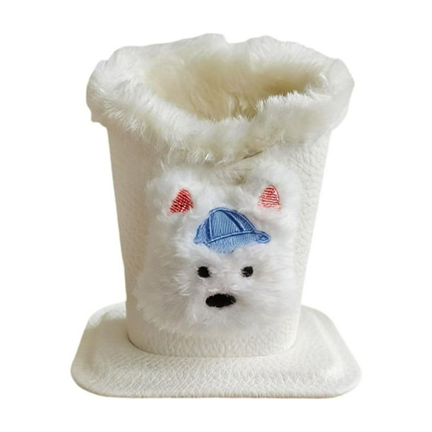Soporte para gafas con forro, antiarañazos, multifuncional, resistente, con dibujos animados Perro con sombrero