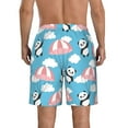 thumbnail image 3 of Disketp Men'S Swim Trunks Hawaiian Breathable Surf Beach Swimsuits Mesh Lining Beach Shorts With Pockets-Panda Flying In The Sky, 3 of 9