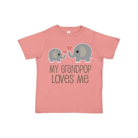 

Inktastic My Grandpop Loves Me Elephant Boys or Girls Toddler T-Shirt