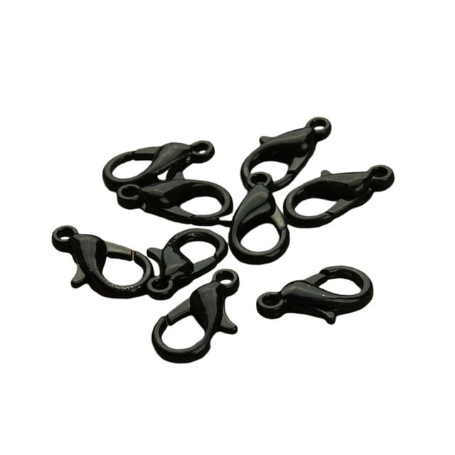 Kit de 100 piezas collar hebilla de Aleación de zinc Qarigey gancho a presión negro