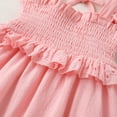 thumbnail image 4 of Tiny Cutey Toddler Baby Girl Dress Kids Summer Cotton Solid Ruffle Sleeveless Skirt Casual Sundress for 3-4T, 4 of 6