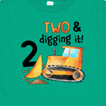 thumbnail image 4 of Inktastic Two and Digging It Bulldozer 2nd Birthday Boys or Girls Baby T-Shirt, 4 of 5